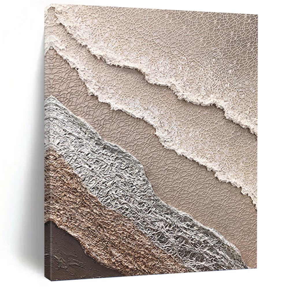 “Lace - Like Textured Abstract” Abstract Painting on Canvas, Elegant Home Accent DKH988