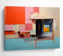 Load image into Gallery viewer, Abstract Interior with Geometric Shapes Painting on Canvas - “Modern Spaces” DKH640
