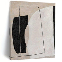 Load image into Gallery viewer, Neutral Tones Abstract Shapes Abstract Canvas Painting, Ideal for Minimalist Meditation Room &amp; Serene Yoga Studio LargeART1123

