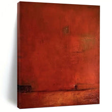 Load image into Gallery viewer, “Warm Red Monochrome” - Deep Red, Rust Abstract Art on Canvas DKH1117
