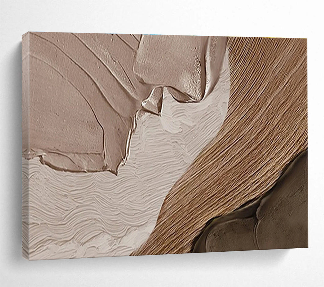 Textured Earth - Tone Abstract Painting DKH467