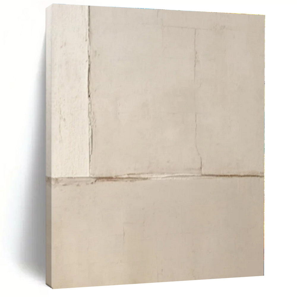 Minimalist White Abstract Canvas Painting, Ideal for Modern Hallway & Minimalist Bedroom LargeART1304