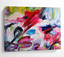 Load image into Gallery viewer, Colorful Expressive Abstract Painting with Pink, Blue, and Green for Playful Kids’ Room &amp; Art Studio DKH297
