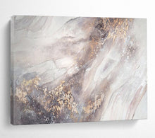 Load image into Gallery viewer, Hand - painted Large - sized Gray and Gold Abstract Acrylic Art for Contemporary Art Galleries LargeART1771

