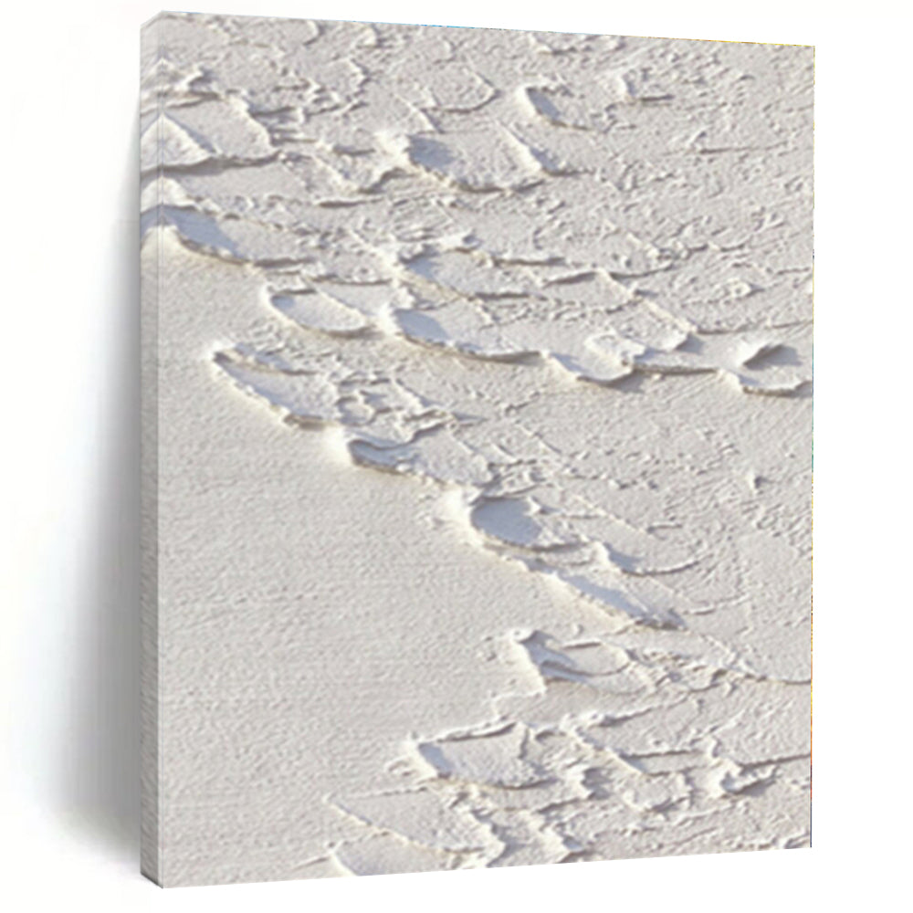 Large - Scale Textured White Abstract Art for Minimalist Gallery & Bright Studio LargeART0522