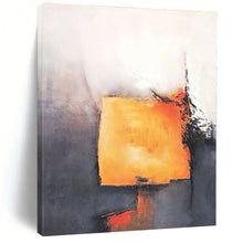 Load image into Gallery viewer, Orange and Gray Abstract Block Acrylic Art - Perfect for Modernist Loft &amp; Creative Conference Room LargeART0591
