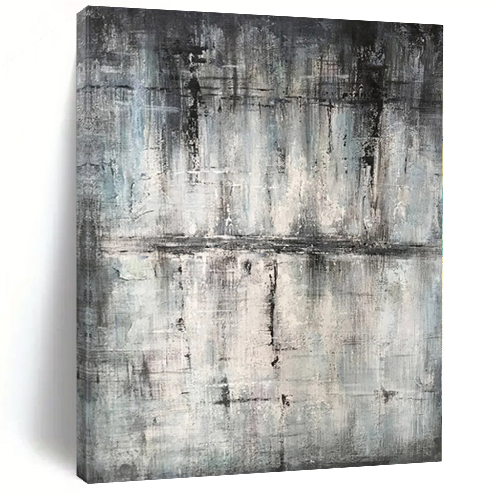 Massive Gray - Blue Abstract Texture Acrylic for Serene Bedroom LargeART0296