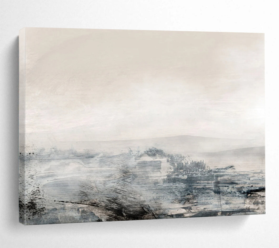 Misty Gray Abstract Landscape Abstract acrylic painting DLZ136