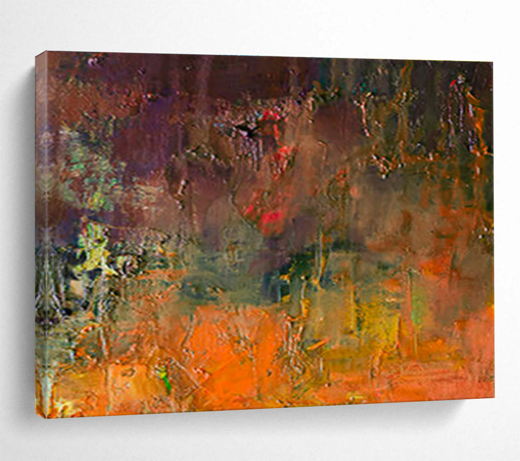 Colorful Blended Abstract Painting On Canvas DKH370