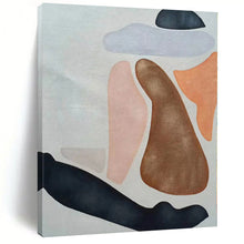 Load image into Gallery viewer, Large - Scale Pastel Shapes Abstract Acrylic for Boho - Chic Nursery &amp; Light - Filled Yoga Studio LargeART0331
