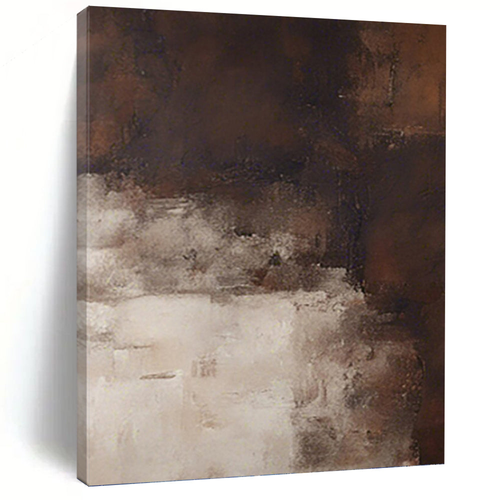 “Neutral Toned Abstract Landscape” - Minimalist Textured Art on Canvas DKH1469