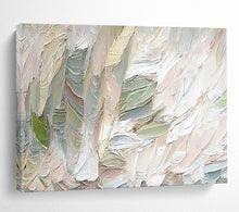 Load image into Gallery viewer, Textured Pastel Green - Pink Abstract Painting for Bohemian Bedroom &amp; Light - Filled Café DKH261
