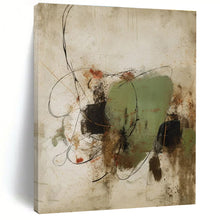 Load image into Gallery viewer, Green &amp; Black Abstract Painting, Suited for Bohemian Living Room &amp; Creative Workshop LargeART1462
