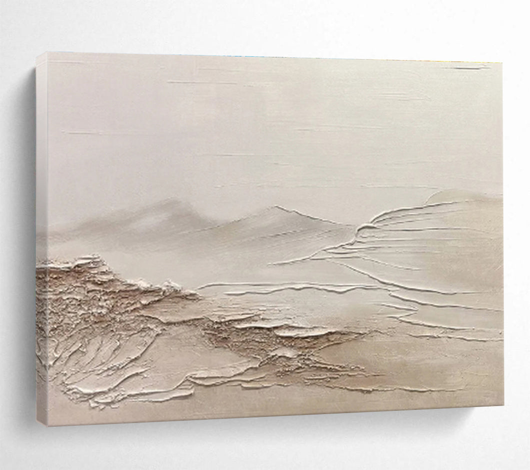 Textured Monochromatic Abstract Landscape Painting DKH465
