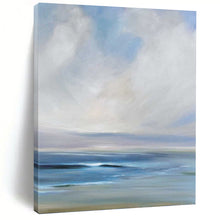 Load image into Gallery viewer, “Dreamy Coastal Hues” Abstract Seaside Painting on Canvas, Serene Beach Art DKH957

