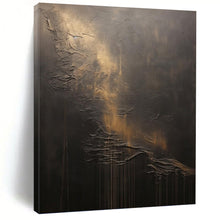 Load image into Gallery viewer, “Dark Textured Abstract” - Expressive Minimalist Art on Canvas DKH1663
