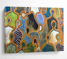 Load image into Gallery viewer, Abstract Figure Painting on Canvas - “Community Shapes” DKH716

