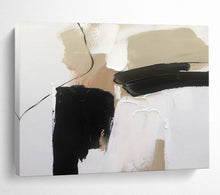 Load image into Gallery viewer, Abstract Painting with Black, White, and Beige for Industrial Loft &amp; Monochrome Gallery DKH313
