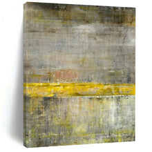 Load image into Gallery viewer, Gray &amp; Yellow Abstract Art, Suited for Industrial - Style Loft &amp; Modern Office LargeART2294
