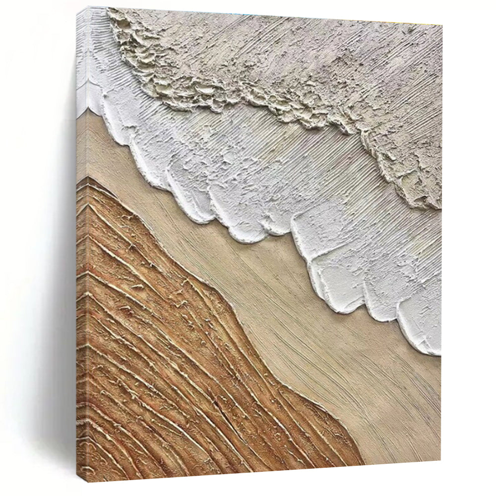 Custom Large Neutral - Toned Textured Layers – Perfect for Rustic - Modern Dining Room & Timeless Art Gallery LargeART0721