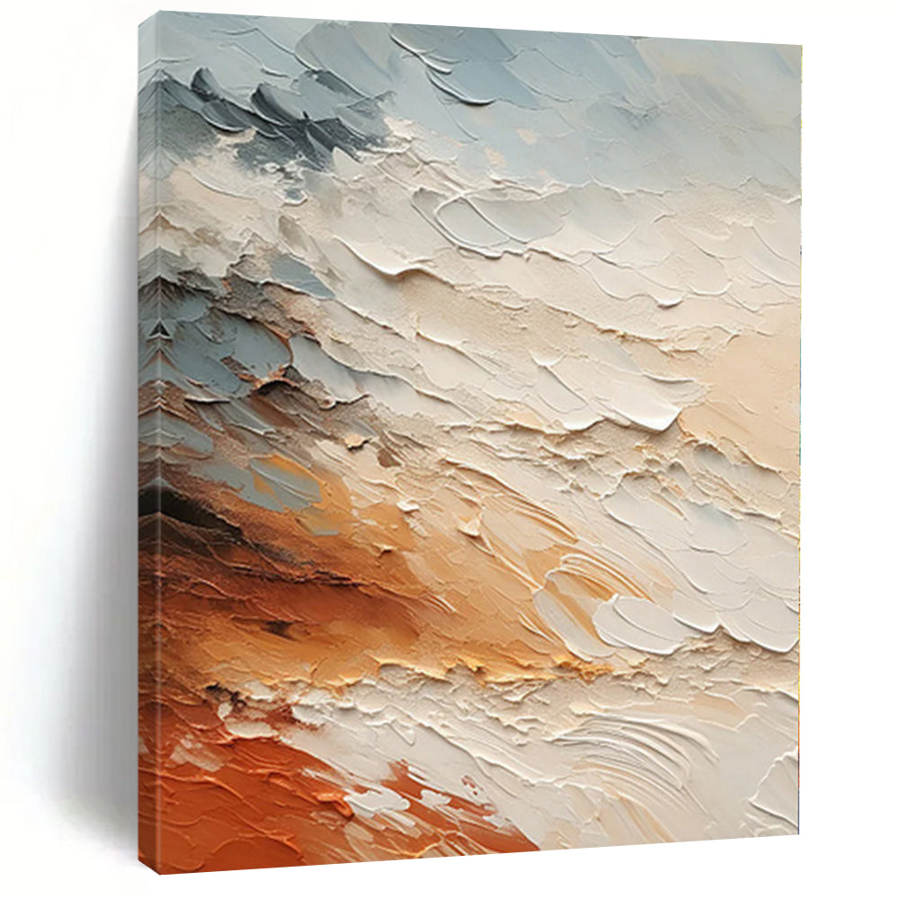 Hand - painted Generous - sized Multi - Tone Textured Abstract Acrylic Art for Rustic Dining Rooms LargeART0080