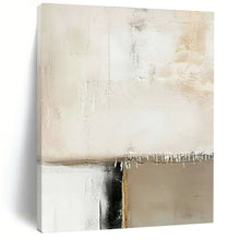 Load image into Gallery viewer, White, Black &amp; Gold Abstract Art, Suited for Contemporary Hallway &amp; Art - Lover’s Study LargeART1476
