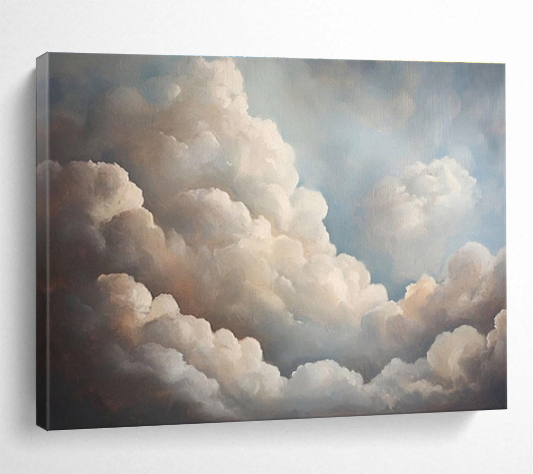 Realistic Cloudscape Abstract Painting for Bedroom Relax Zone & Yoga Studio DKH182