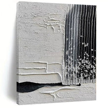 Load image into Gallery viewer, Monumental Textured Gray - Black Abstract Acrylic for Industrial - Chic Loft LargeART0280
