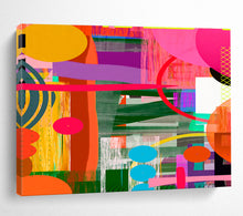 Load image into Gallery viewer, Bold Color Block Abstract Art for Modern Living Room &amp; Trendy Office DKH082

