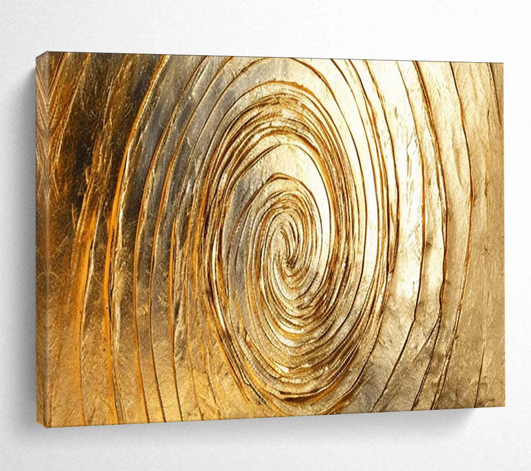 Golden Spiral Large - scale acrylic painting DLZ167
