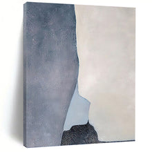 Load image into Gallery viewer, “Grey and White Geometric Abstract” - Minimalist Abstract Art on Canvas DKH1539
