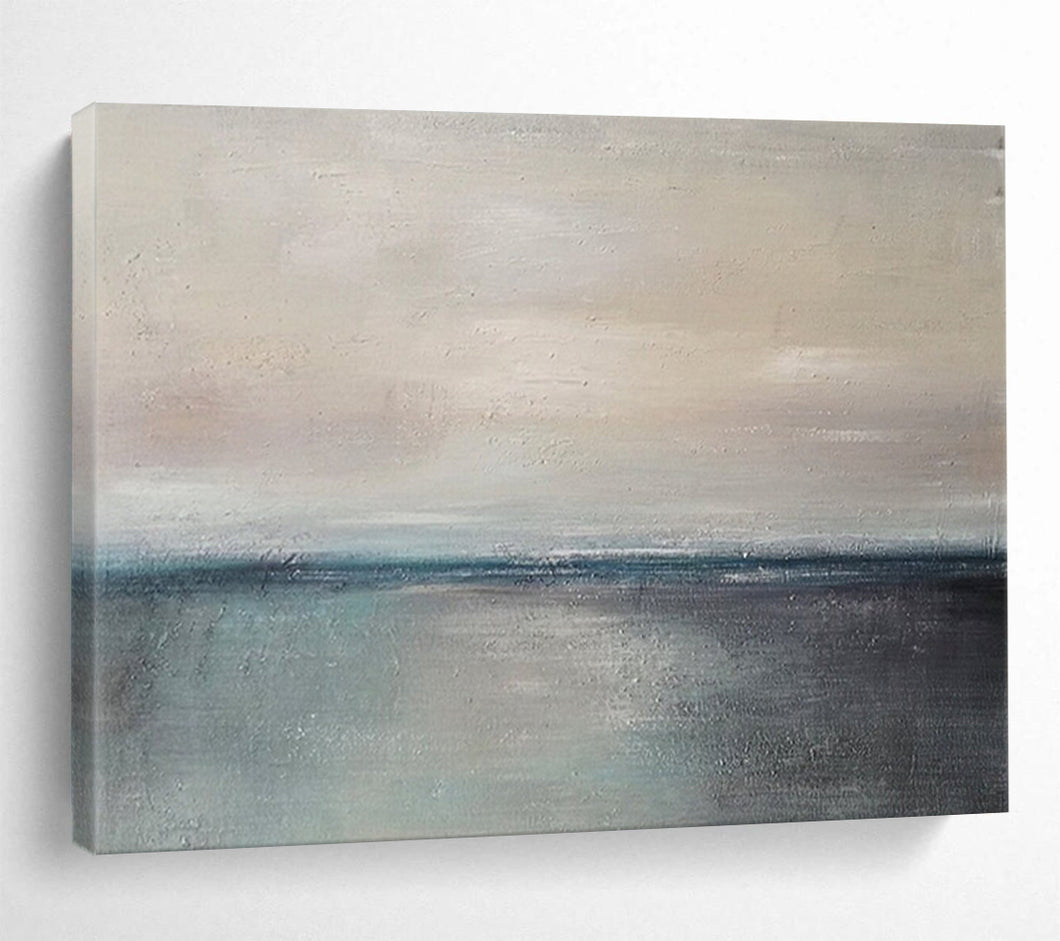 Minimalist Sea and Sky Abstract acrylic painting DLZ017
