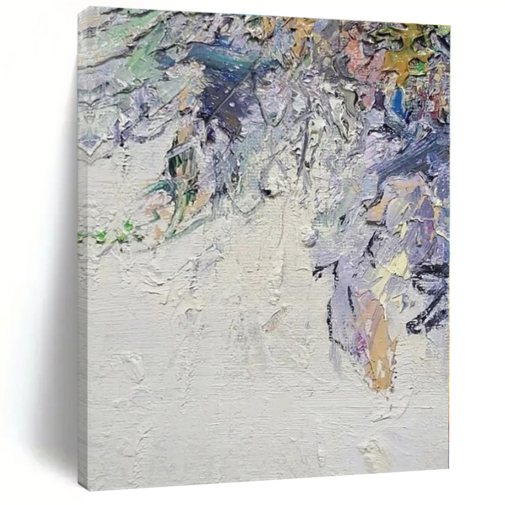 Colorful Textured Abstract Painting, Suited for Eclectic Living Room & Vibrant Café LargeART1349