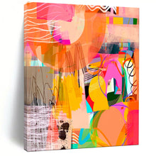 Load image into Gallery viewer, Vibrant Abstract Collage Painting, Ideal for Modern Art Studio &amp; Trendy Boutique LargeART1841

