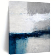 Load image into Gallery viewer, Gray - Blue Minimalist Flow Acrylic Art, Great for Bedroom &amp; Office LargeART1033
