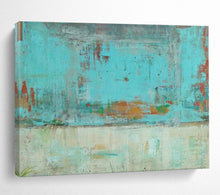 Load image into Gallery viewer, Turquoise &amp; Rust Abstract - Vibrant Living Room Art LargeART1583
