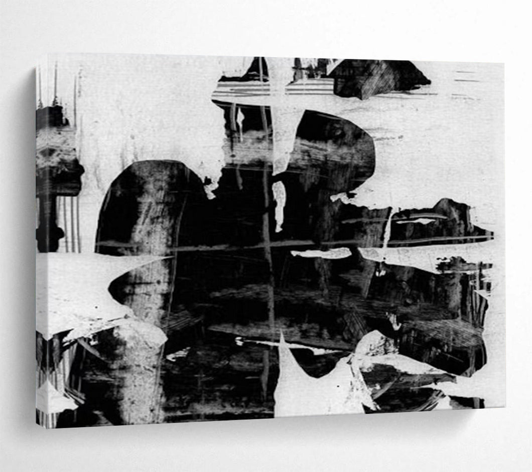 Monochrome Abstract Textures Abstract acrylic painting DLZ134