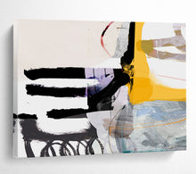 Load image into Gallery viewer, Bold Black, White, and Colorful Abstract Collage Abstract acrylic painting DLZ112
