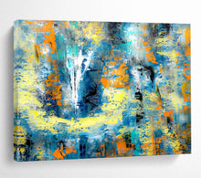 Load image into Gallery viewer, “Bold Blue Energy” Abstract Expressionist Painting on Canvas, Dynamic Color Art DKH924
