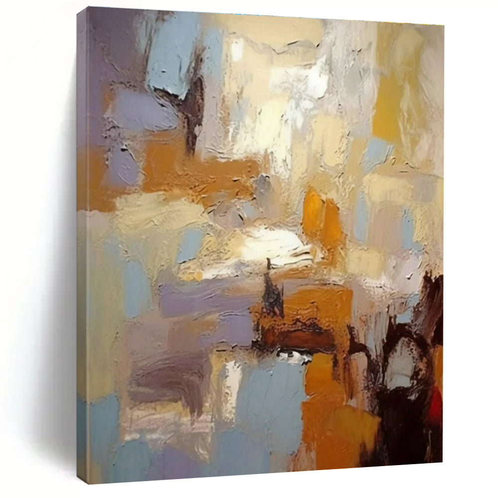 Soft Color Palette Abstract Acrylic Art - Ideal for Scandinavian - inspired Bedroom & Calming Reading Nook LargeART0608