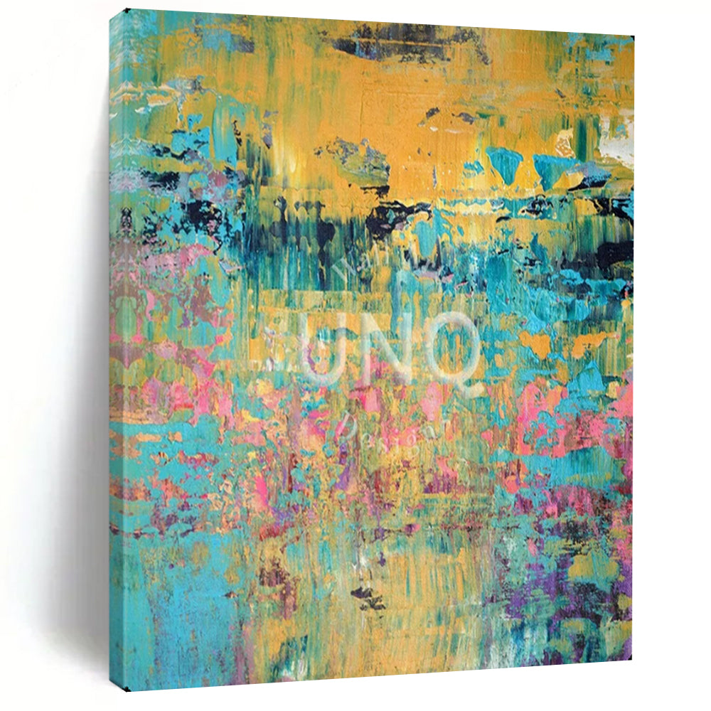 Vibrant Abstract Painting, Multicolor, Expressive Art for Creative Studio & Living Room LargeART2167