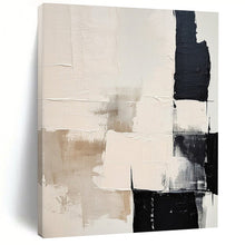 Load image into Gallery viewer, Neutral &amp; Black Abstract Acrylic Art, A Hit for Lounge &amp; Hotel Lobbies LargeART0978
