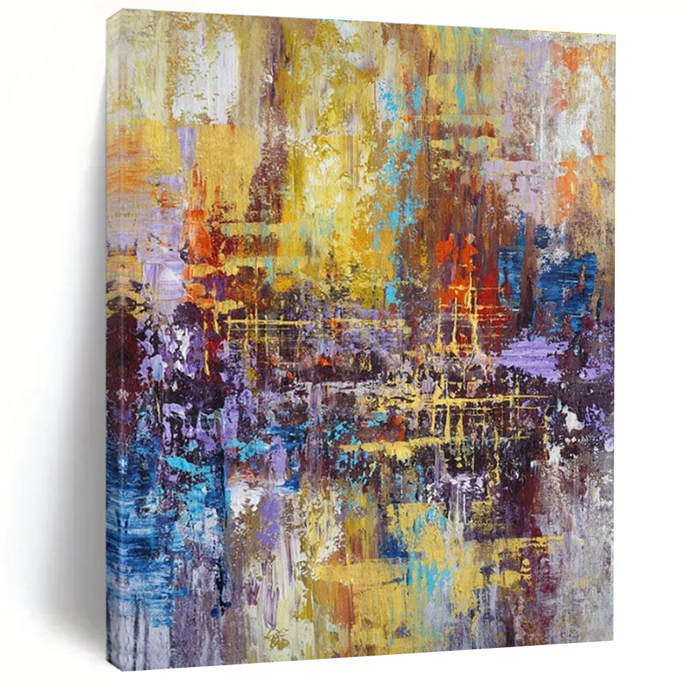 Colorful Urban Melody Art for City Loft Living Room & Trendy Café LargeART0914