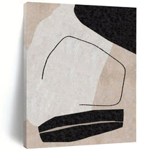 Load image into Gallery viewer, Abstract Figure with Black - White Shapes 2 Abstract Canvas Painting, Ideal for Contemporary Living Room &amp; Art - Themed Office LargeART1142
