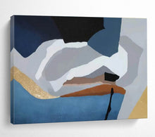 Load image into Gallery viewer, Geometric Abstract Painting in Cool Colors for Mid - Century Modern Home &amp; Art Gallery DKH173
