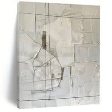 Load image into Gallery viewer, “White Abstract Collage - Like Forms” - Constructivist Abstract Acrylic, Ideal for Contemporary Art Space and Design Studio DTP017
