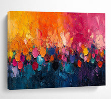Load image into Gallery viewer, Colorful Impressionist Abstract Painting on Canvas - “Sunset Dots” DKH710
