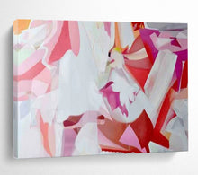 Load image into Gallery viewer, Pink &amp; White Abstract - Feminine Bedroom Art LargeART1585
