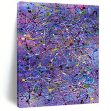 Load image into Gallery viewer, Purple Drip Abstract Canvas Painting, Great for Eclectic Living Room &amp; Creative Boutique LargeART1321
