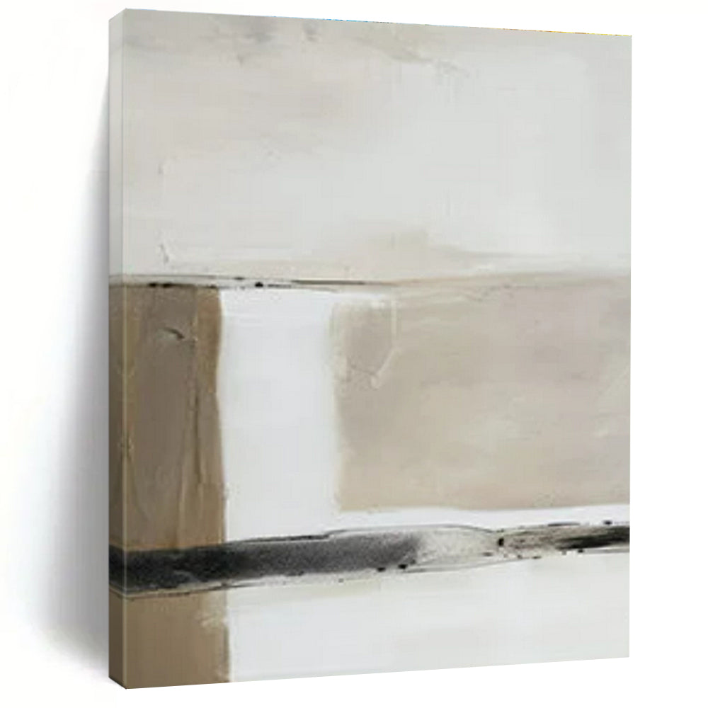 White, Black & Gold Minimalist Abstract, Ideal for Modern Home Office & Sleek Dining Room LargeART1477